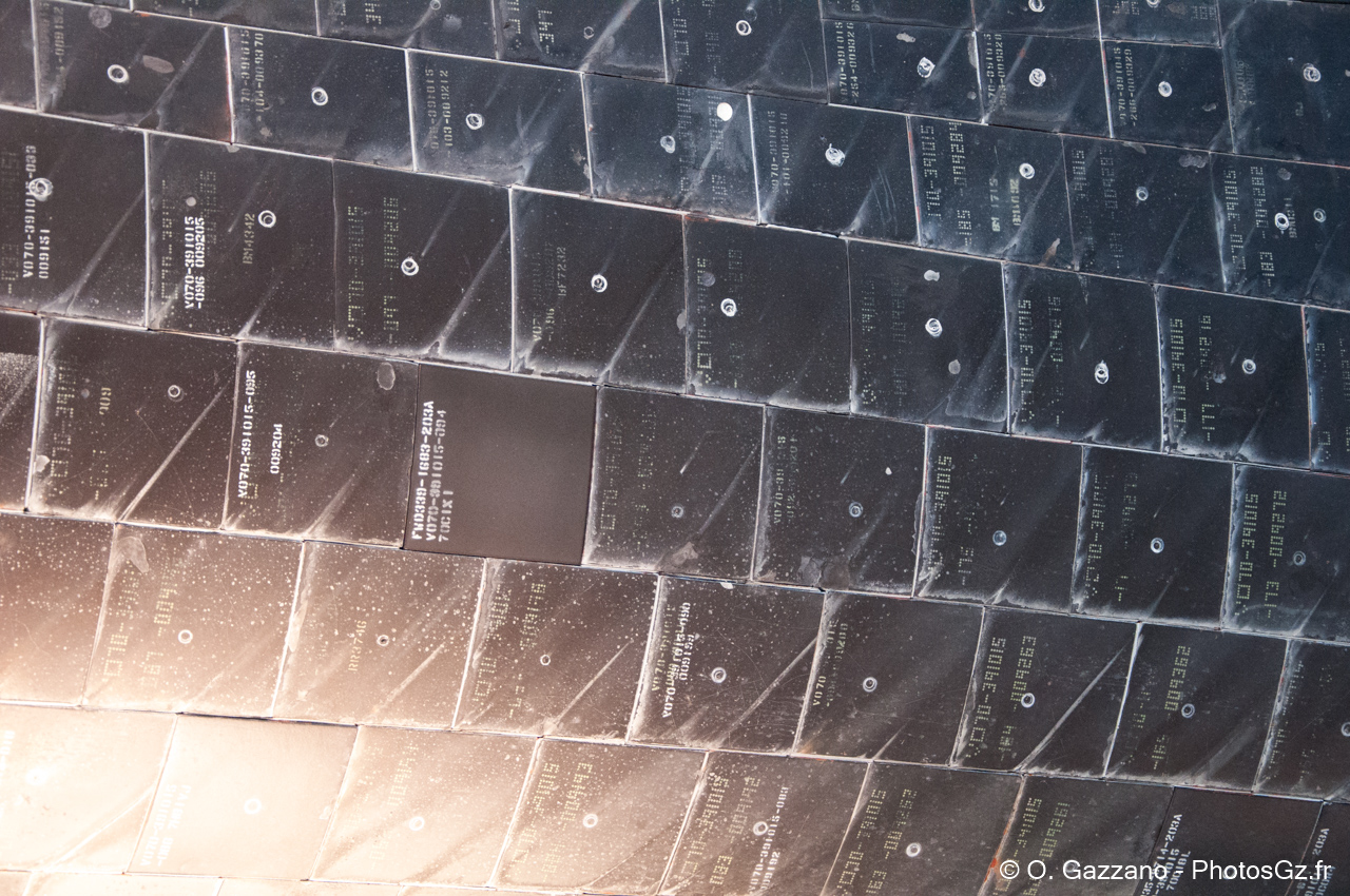 Bouclier thermique de la navette spatiale américaine Discovery